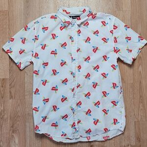 Sony Playstion White Logo Men's Shirt Size Medium